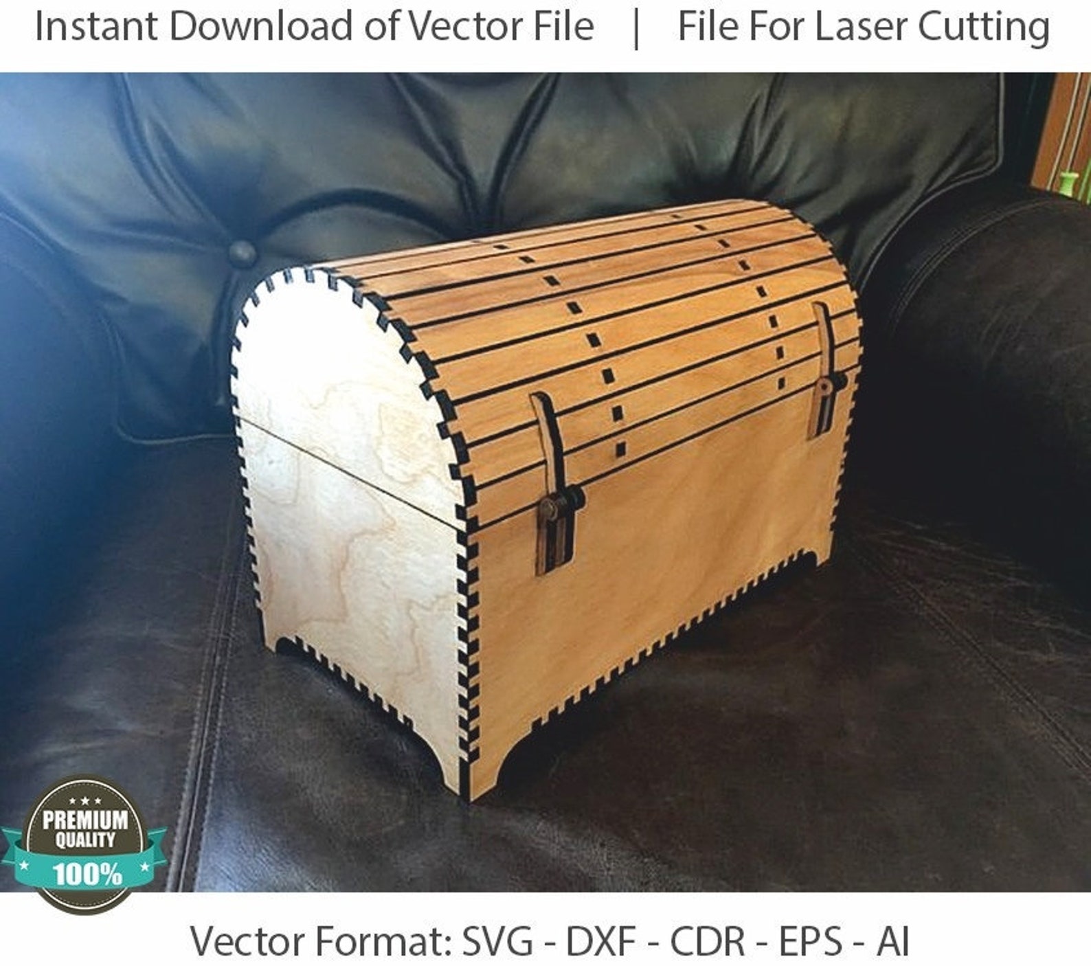 Large Chest Blueprints Laser Cut Files SVG DXF CDR Vector Etsy