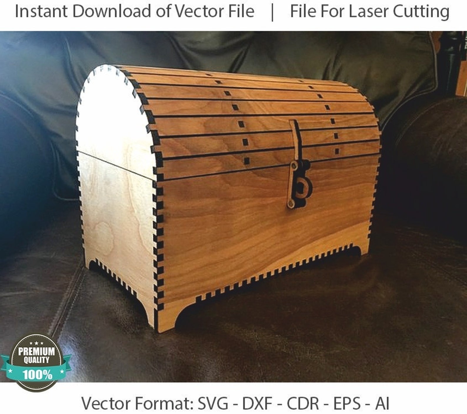 Large Chest Blueprints Laser Cut Files SVG DXF CDR Vector Etsy