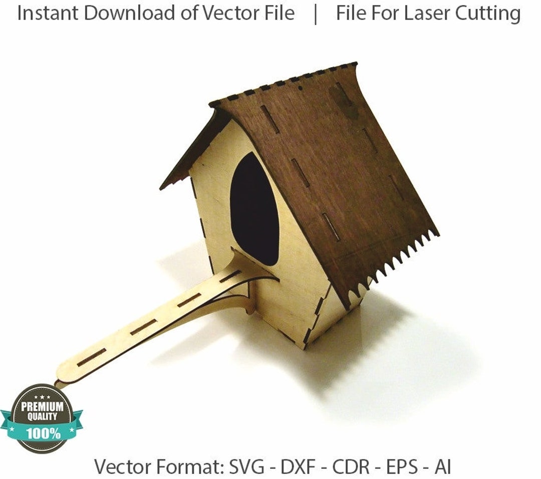 Bird House Laser Cut File SVG DXF Vector Plans Cnc Cut Etsy