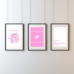 Pink Swiftie Art BUNDLE - Lover - Anti-Hero - Mirrorball - Swiftie Wall Art - Digital Download - Printable Wall Art