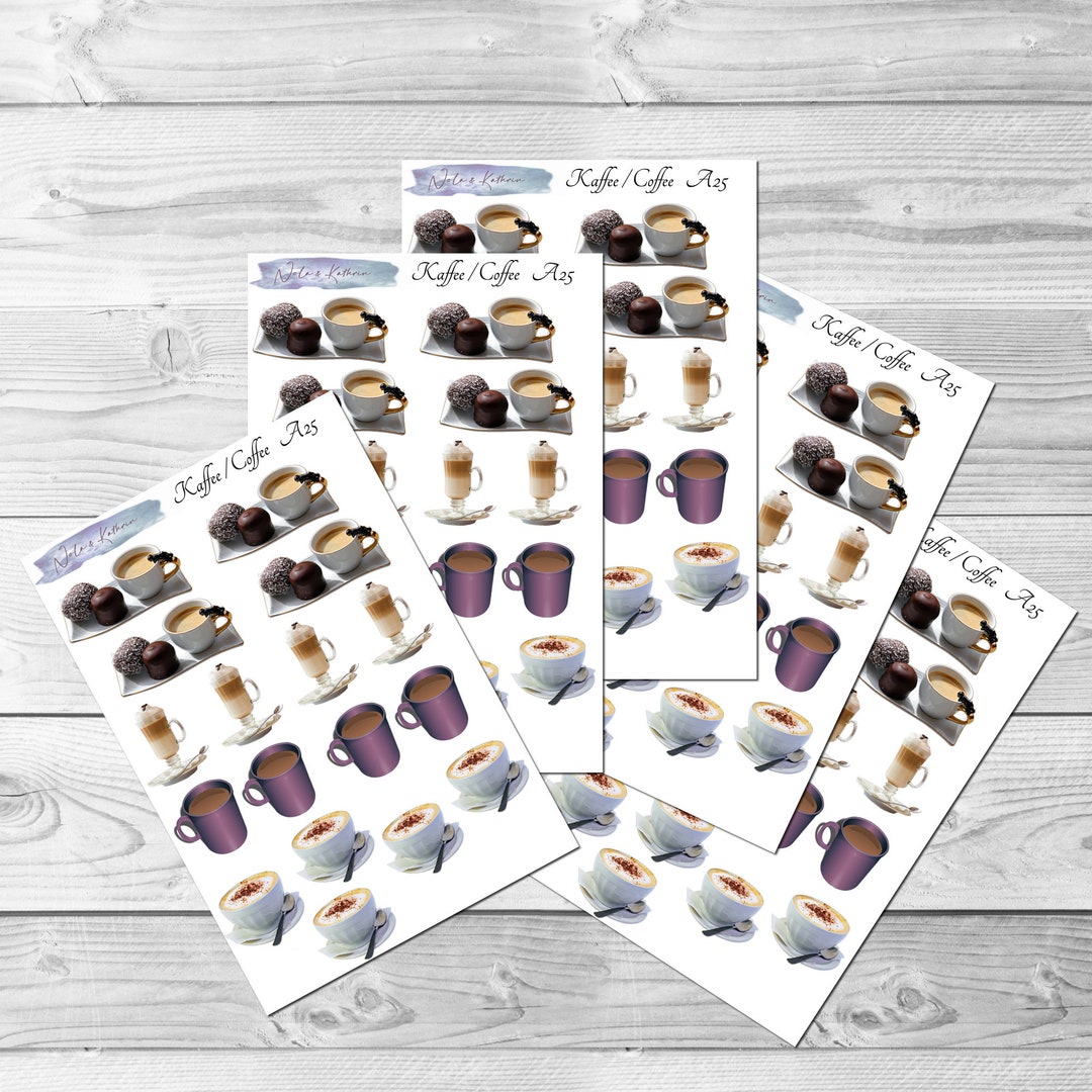 Coffee Icon Coffee Break Planner Stickers Stickers These Etsy
