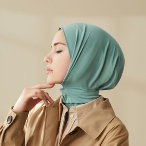 Sport Hijab, Gift For Mom, Light Green Hijab Scarf, Instant Hijab, Easy Hijab, Hair Scarf, Head Scarf, Designer Scarf