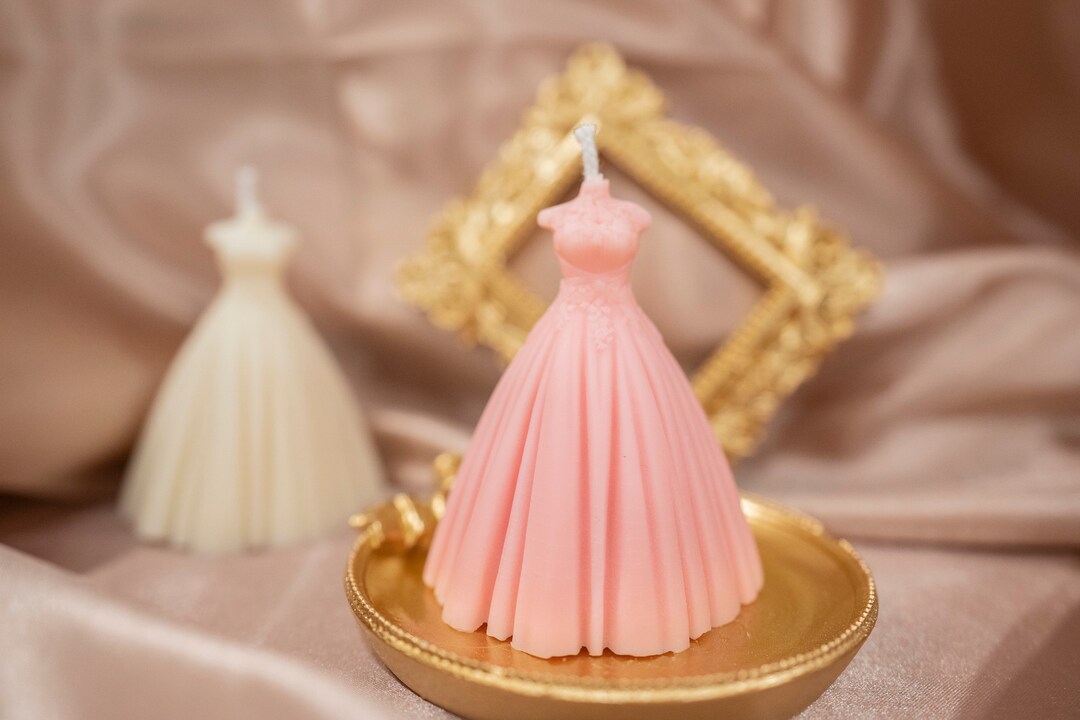 Handmade Wedding Dress Candle Valentine's Gift Gift for Etsy