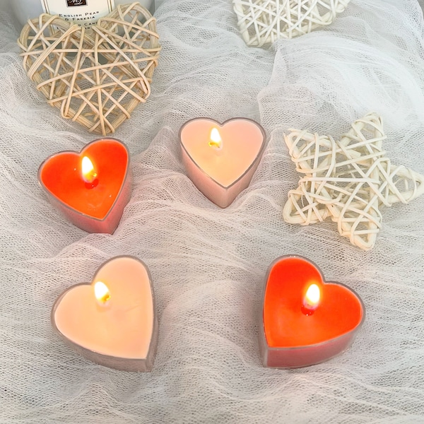 Heart Shaped Candles Etsy
