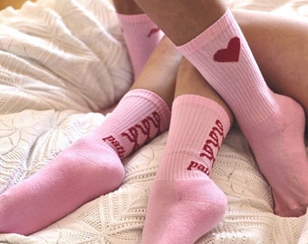 Hearts Greek Cotton Socks