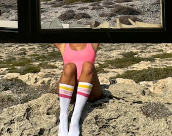 Baby Girl Greek Cotton Roller Skate Patinia Tube Socks