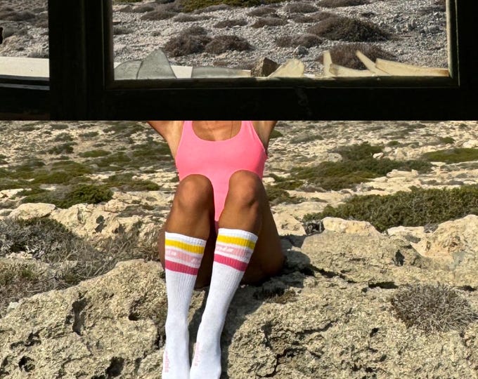 Featured listing image: Baby Girl Greek Cotton Roller Skate Patinia Tube Socks