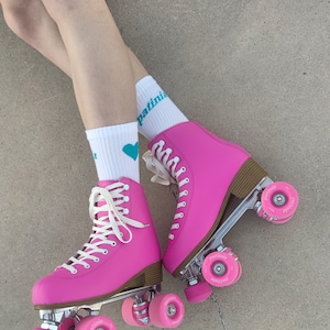 Patines rosas patinia con ruedas rosas