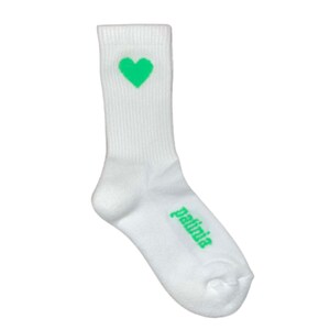 Hearts Greek Cotton Socks Green