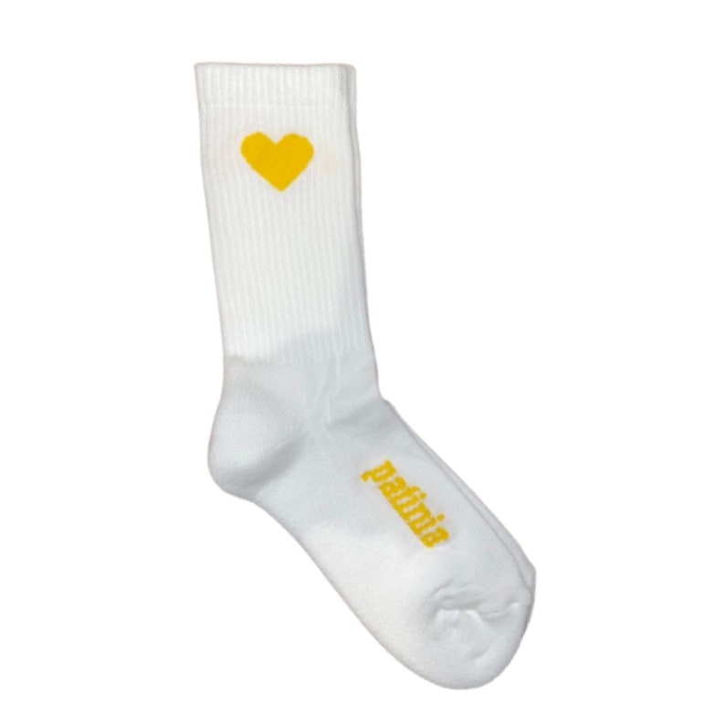 Hearts Greek Cotton Socks Yellow