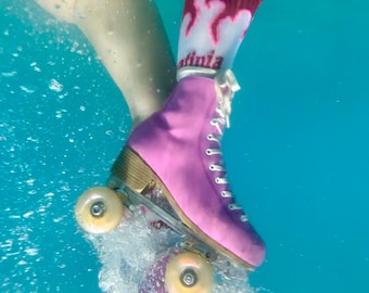Pink Fire Greek Cotton Socks