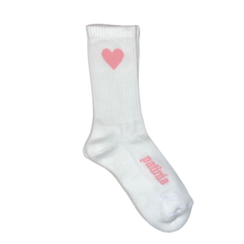 Hearts Greek Cotton Socks Baby Pink