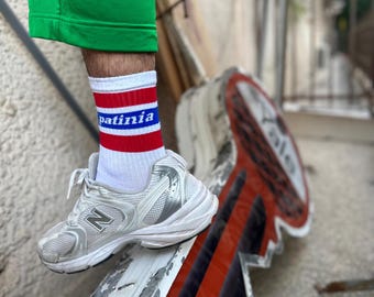Retro Greek Cotton Roller Skate Patinia Tube Socks