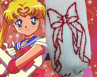 Red Bow Mid Calf Patinia Socks
