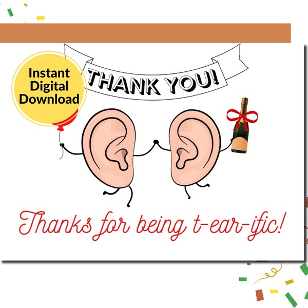 Printable Thank You for Audiologist - Etsy