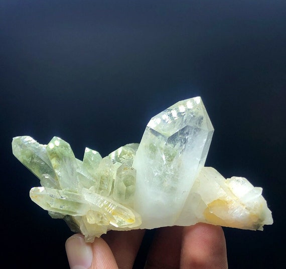 Natural Chlorine Quartz Crystal Cluster Raw Quartz Clear Etsy