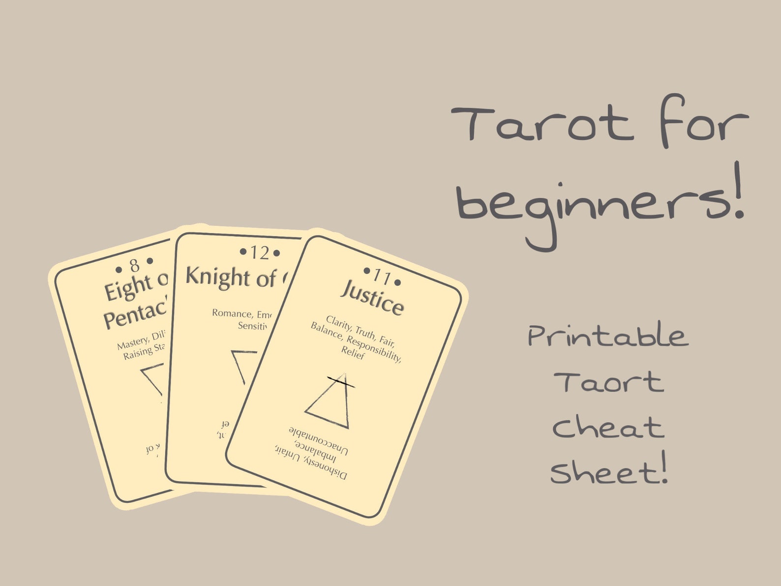 Printable Tarot Deck | Etsy