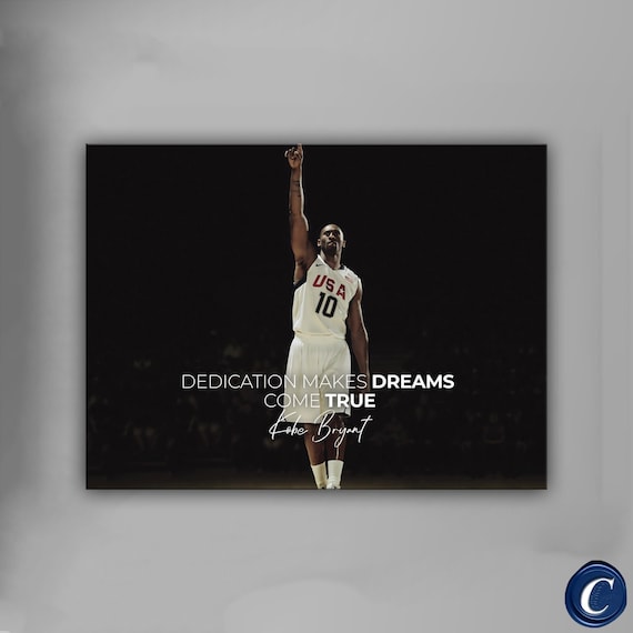 kobe bryant inspirational quotes wall art