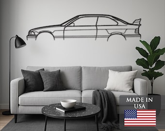 E36 M3 Metal Wall Art Silhouette, 1992-1999 BMW M3, Car Garage Wall Decor, Made in USA, Automotive Sign, Custom Gift