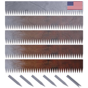 Corten Steel Landscape Edging, Weathered Rust Landscape Edging, Cor-Ten Home Garden Border Divider - 45x8&quot; size (5-Pack)