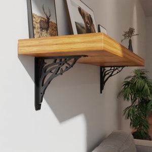 Heavy Duty Corbel Pair Shelf Brackets, Fireplace Shelf Mantel Brackets, Shelf & Countertop Supports, Rustic Farmhouse Decor