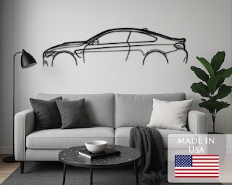 F82 M4 Metal Wall Art Silhouette, 2014-2020 BMW M4, Car Garage Wall Decor, Made in USA, Automotive Sign, Custom Gift