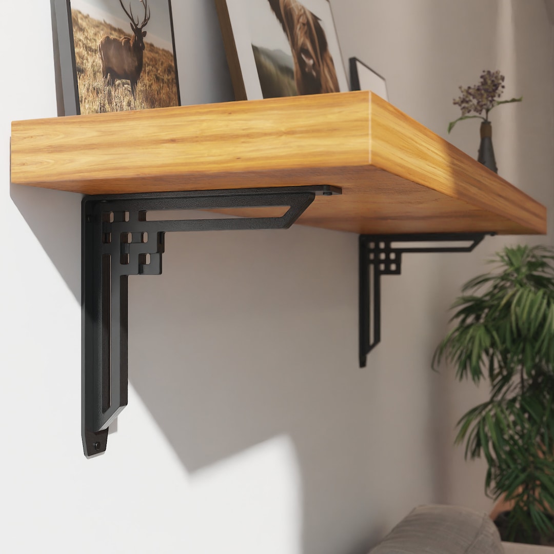 Heavy Duty Small Book Shelf Brackets 2 Pack, Modern Home Decor