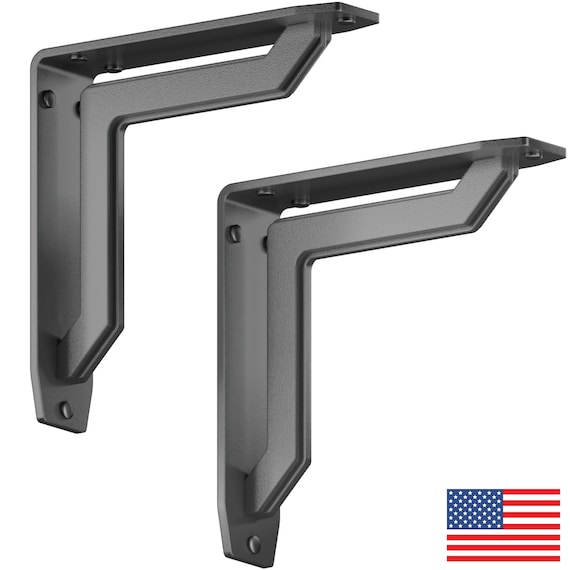 2 Supports D'étagère Corbeaux En Bois Midwest Craft House - 17 3/4 X 10 - Style Colonial
