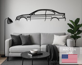 E46 M3 Metal Wall Art Silhouette, 2000-2006 BMW M3, Car Garage Wall Decor, Made in USA, Automotive Sign, Custom Gift