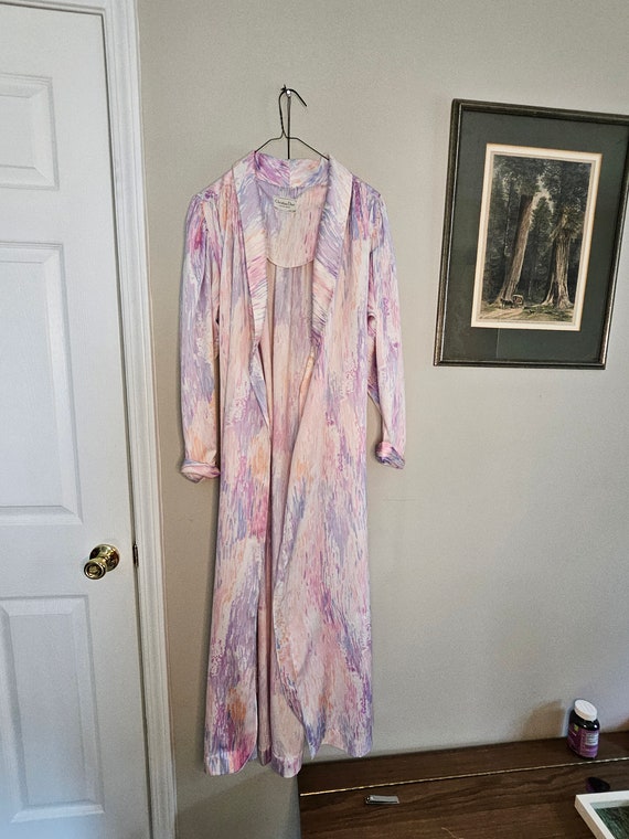 Christian Dior Vintage Watercolor Pastel Robe