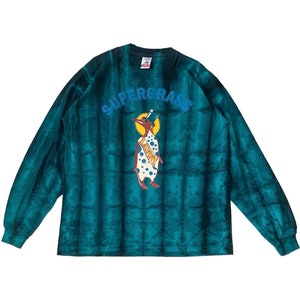 Vintage 90s Supergrass Longsleeve tour tie dye shirt Bjork Ride Oasis slowdive manic street preachers verve suede elastica echobelly blur