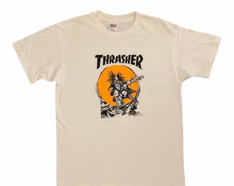 vintage Thrasher Mag Pusheads skateboard shirt 90s santa cruz alva birdhouse powell peralta zorlac