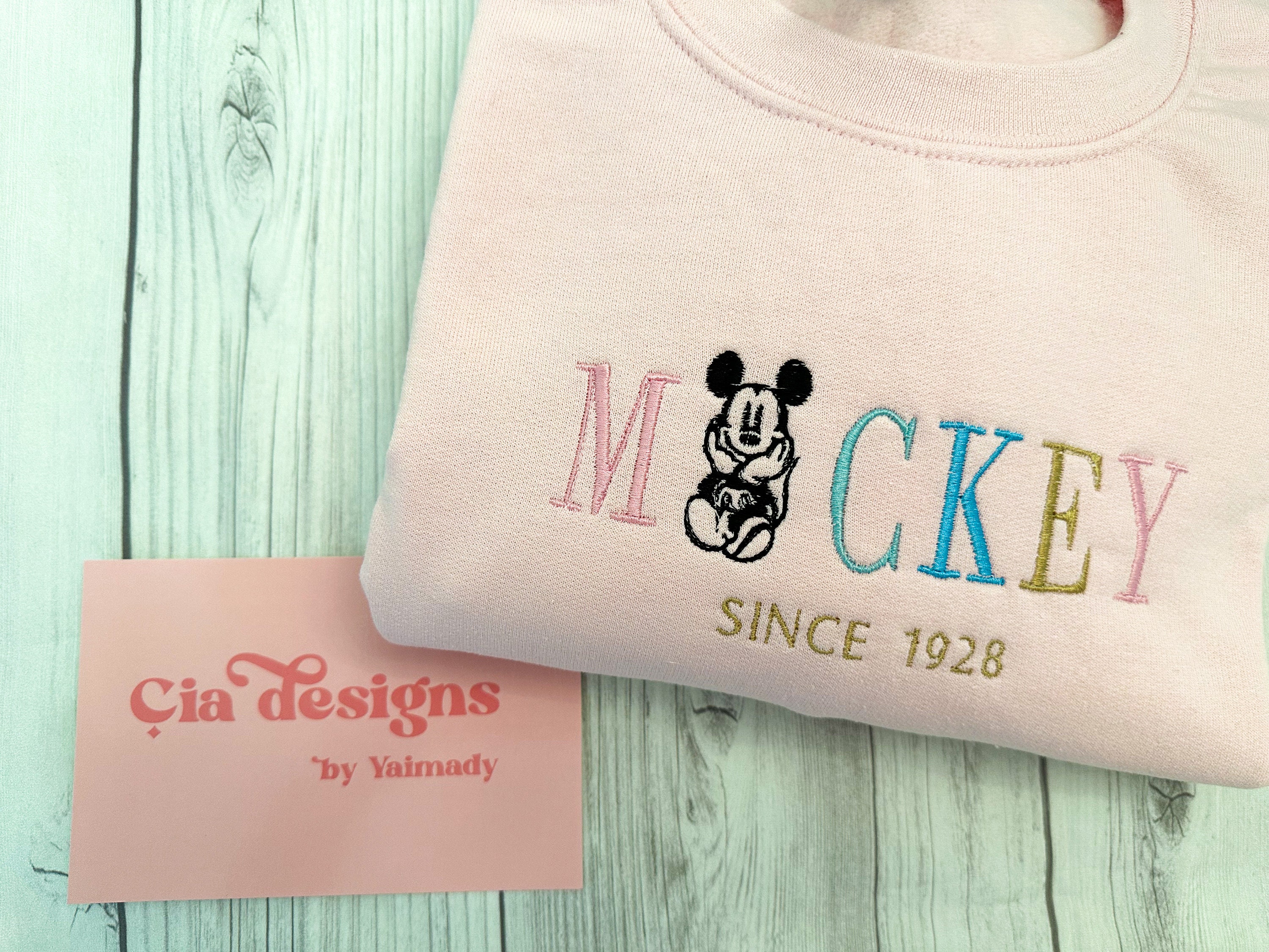 Disney Mickey Mouse custom embroidered sweatshirt