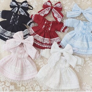 Obitsu11 clothes dolls dress for OB11,1/12 BJD SD Housemaid dress 6 colors Maid outfit