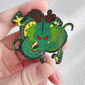 Handmade 2" Dragon enamel ball enamel pin Shenron pin badge anime