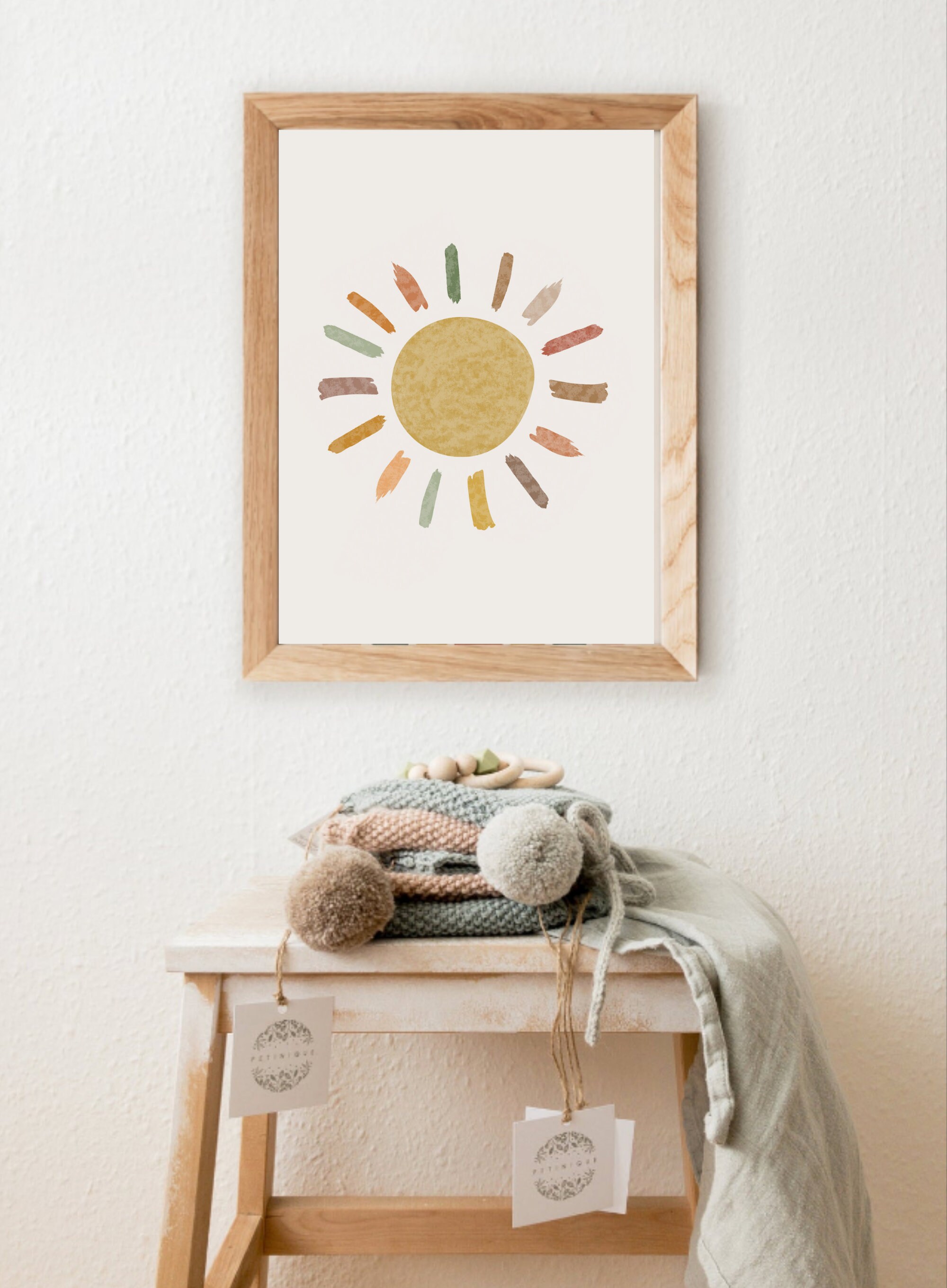 Boho Sun Nursery Wall Art. INSTANT DOWNLOAD. Etsy
