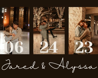 Modern Minimalist Wedding Invitation Template with QR Code