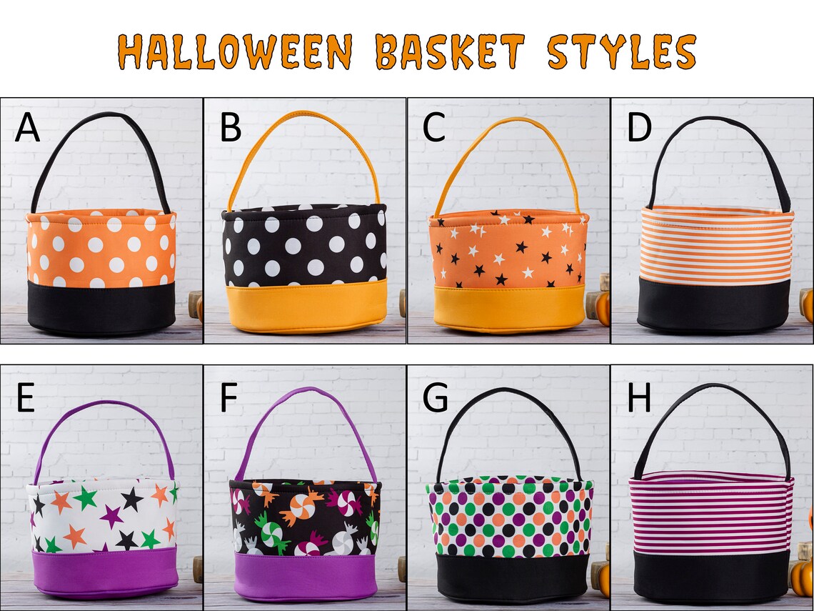 Personalized Halloween Basket
 Custom Monogram Halloween Basket Personalized Halloween Bucket