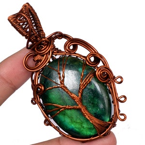 A One Quality Antique Copper Pendant Copper Wire Wrapped Green onyx  Mix Gemstone Pendant Copper Designer Pendant Handmade Pendants. NJ.1