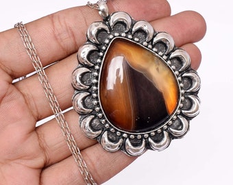 Wonderful Natural Agate, Mix Gemstone Pendant Silver Plated Pendant Handmade Pendant Mix Shape Mix Size Women Jewelry Gift, SD.2