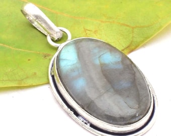 Merveilleuse labradorite naturelle, lapis, mélange pendentif gemme pendentif plaqué argent pendentif fait main mélange forme mix taille femmes bijoux cadeau