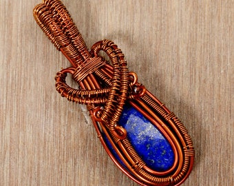 Lapis-lazuli multicolore 100% naturel, mélange de pierres précieuses, pendentifs faits à la main, pendentifs en fil de cuivre plaqué, pendentifs cadeaux. RL.3
