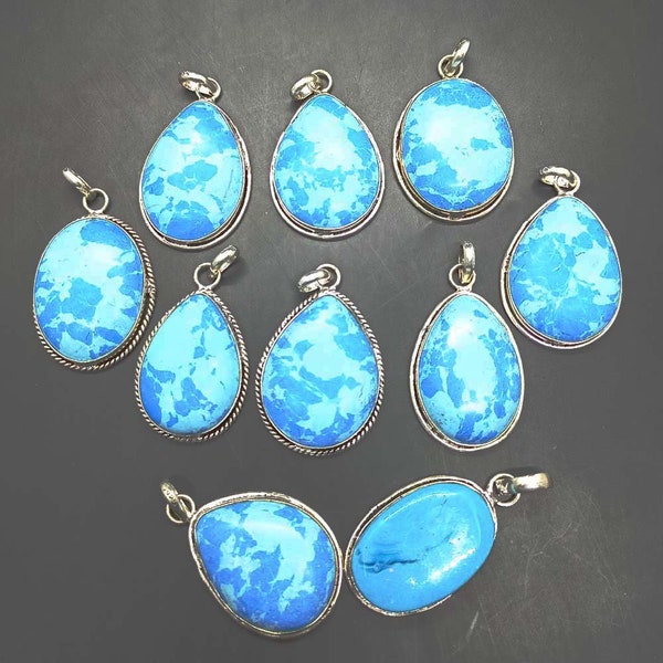 Blue Larimar Gemstone Pendant Lots Available In Best Wholesale Price .
