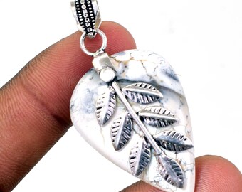 Dendrite Opal gemstone handmade pendants silver plated pendants husband and wife gift pendants,Gift For Her,