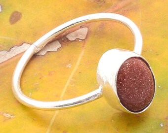 Multi Color Sunstone, Onyx, Chalcedony Mix Gemstone Rings, Silver Plated Handmade Ring's, Multiple Desige and Shape Ring for Men & Women