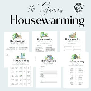 Housewarming Party Games Printable New House Party Games Housewarming Game Bundle Modern New Home Party Printables