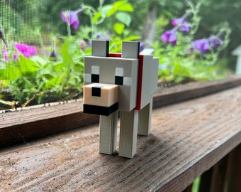 3D Printed Minecraft Dog with Articulating Tail