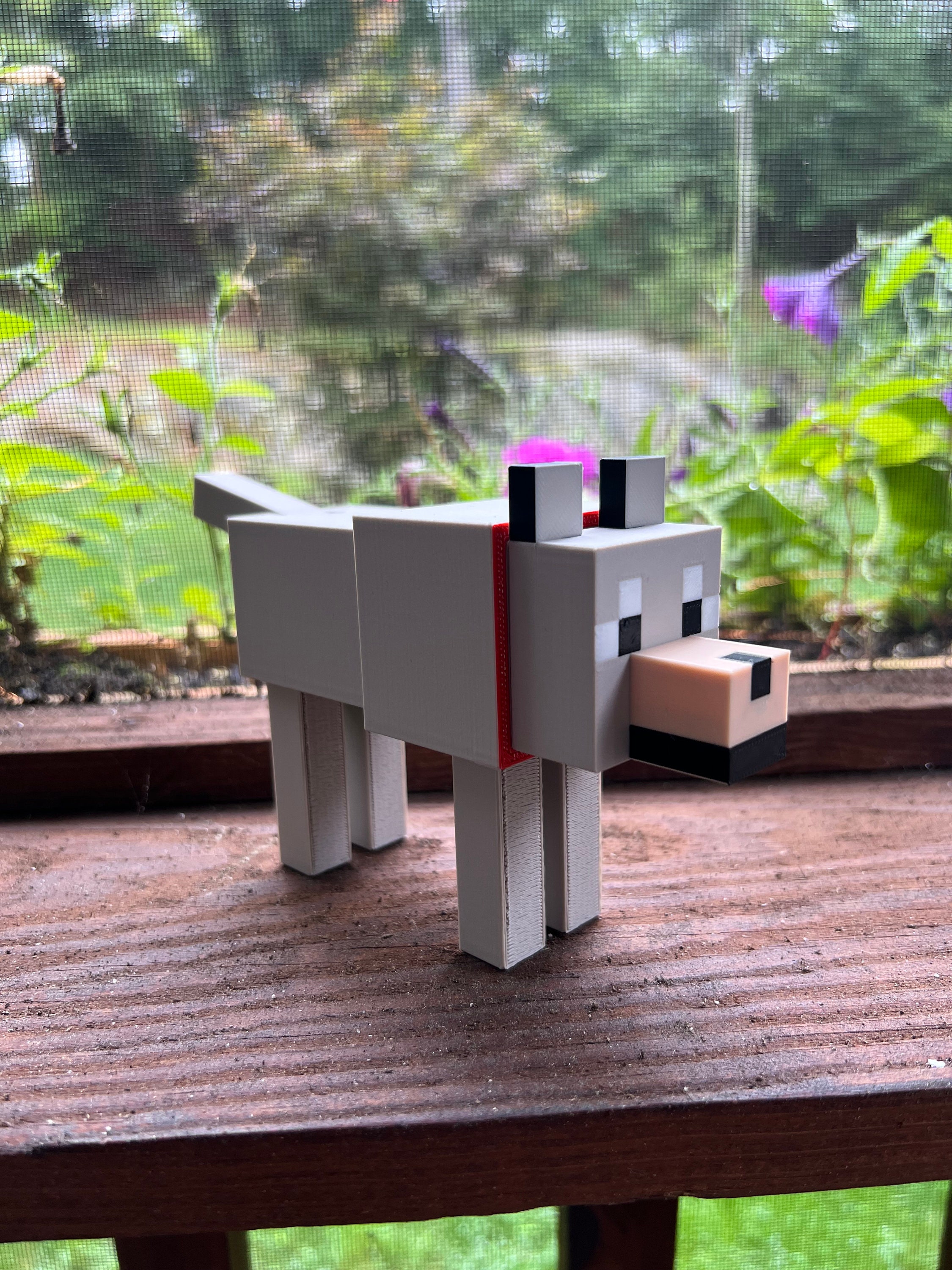 3D Printed Minecraft Dog With Articulating Tail - Etsy