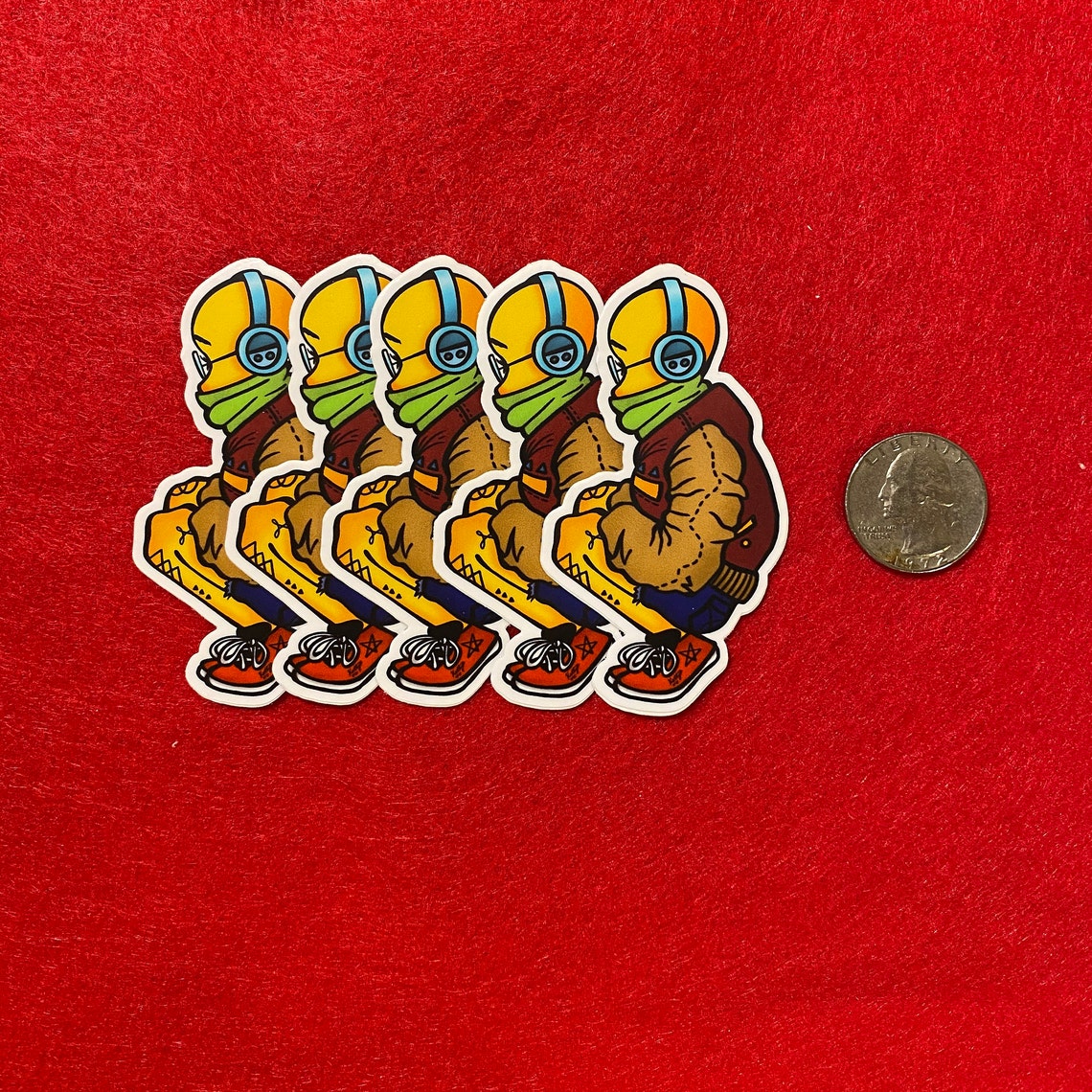 Colorful Girl Novelty Sticker Etsy