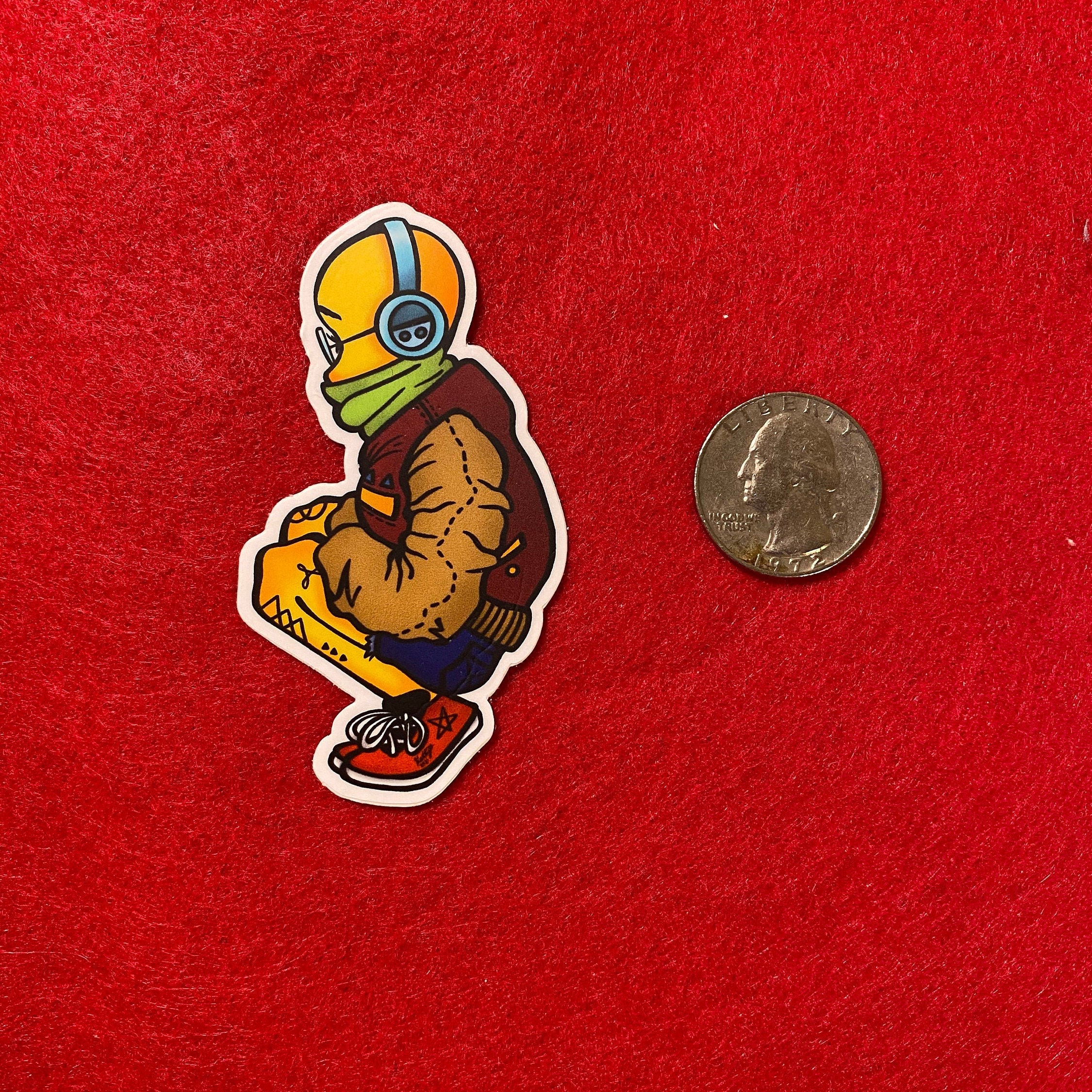 Colorful Girl Novelty Sticker Etsy